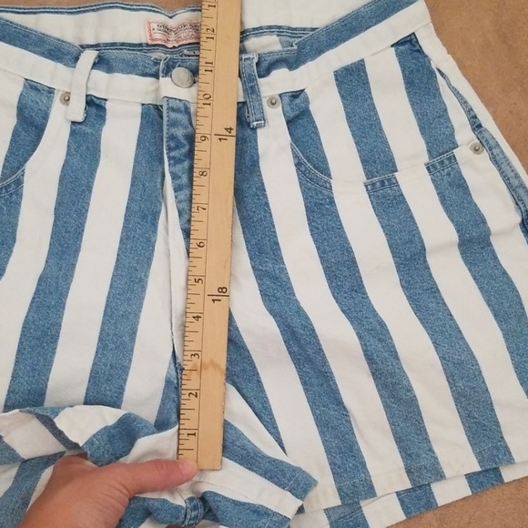 VTG Guess Highrise Striped Shorts - Picture 8 of 8